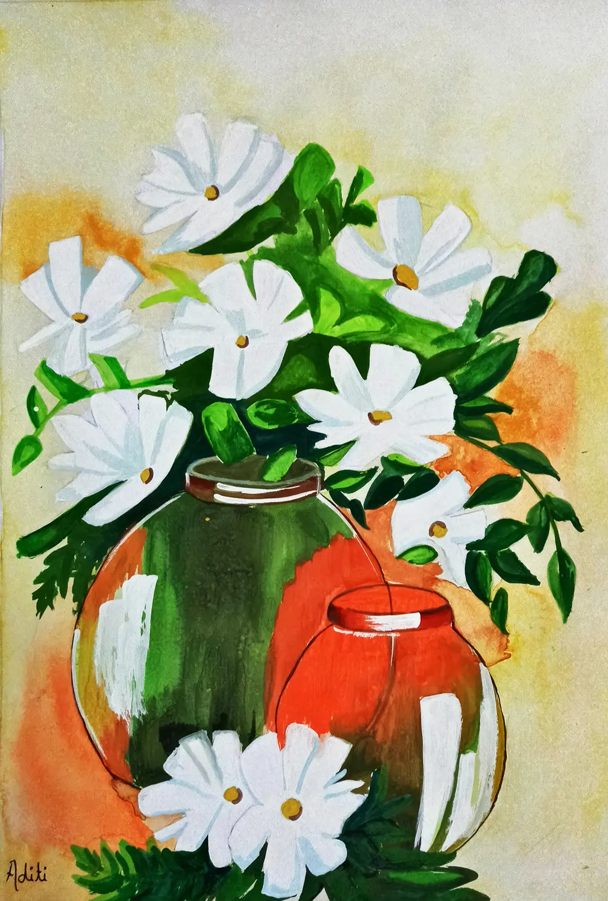 Flower Vase Watercolor