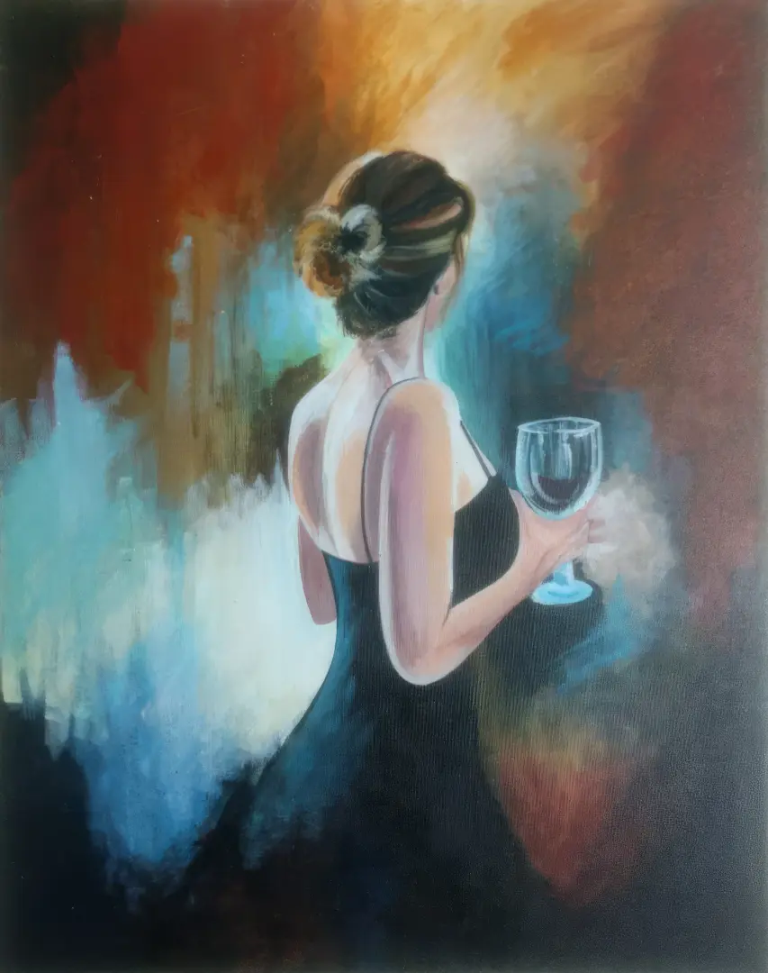 Girl with Wine