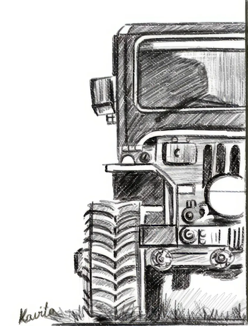 Jeep Pencil Sketch