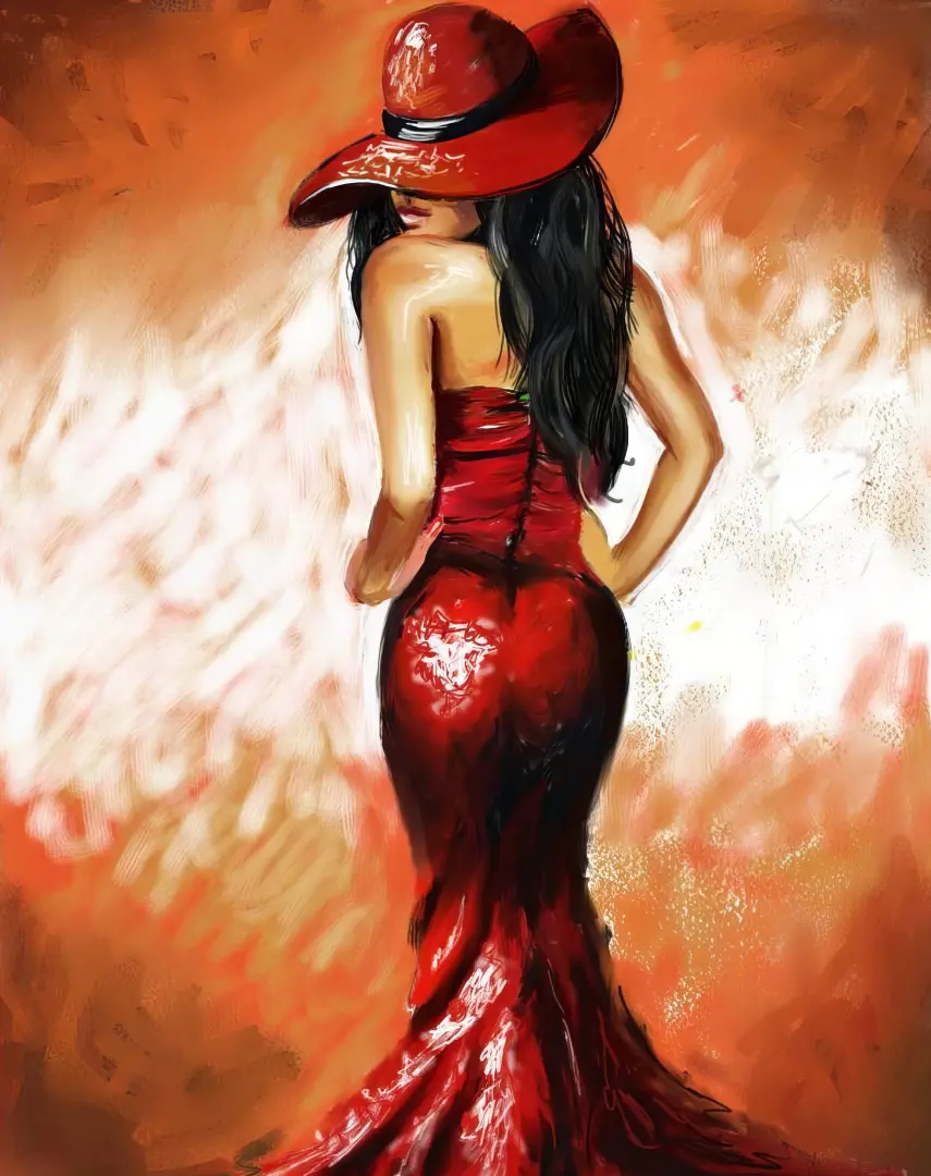 Lady with Red Hat