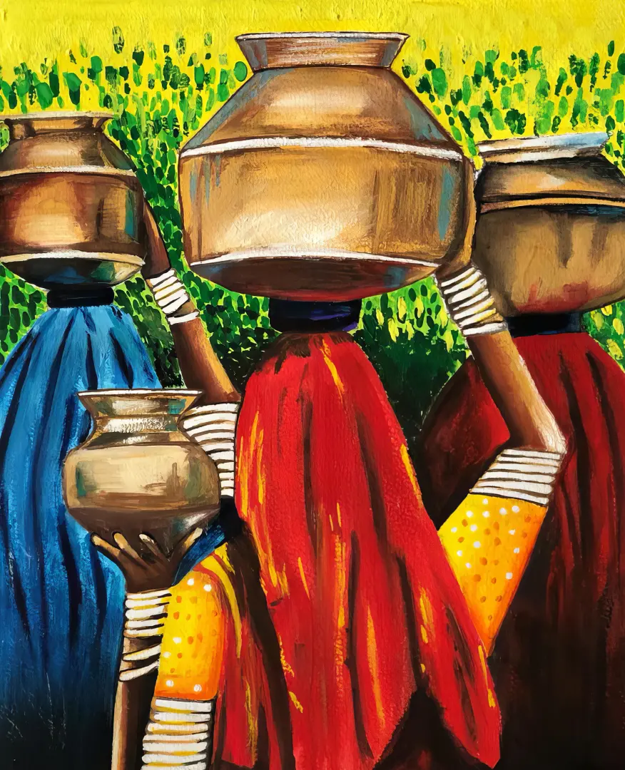 Village Woman with Pot